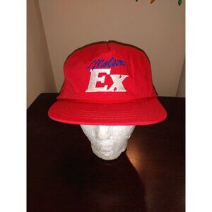 Vintage Molson Export Beer Snapback Hat Ex Red